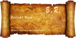 Baluh Rea névjegykártya